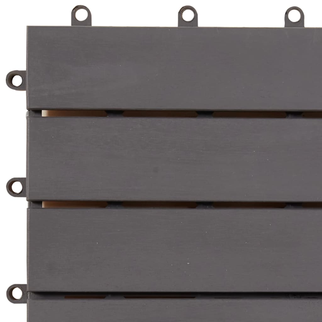 vidaXL Terasové dlaždice 10 ks šedé 30 x 30 cm masivní akáciové dřevo