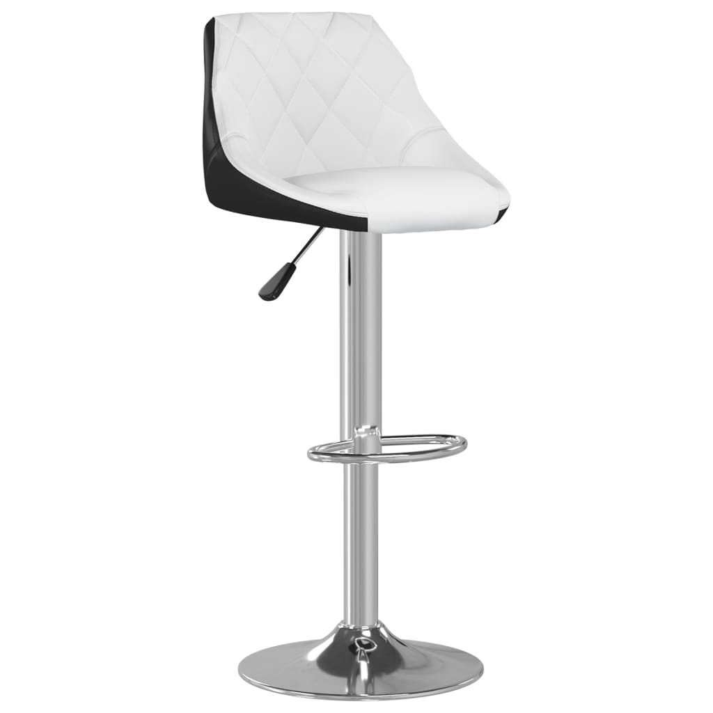 vidaXL Barové židle 2 ks bíločerné umělá kůže