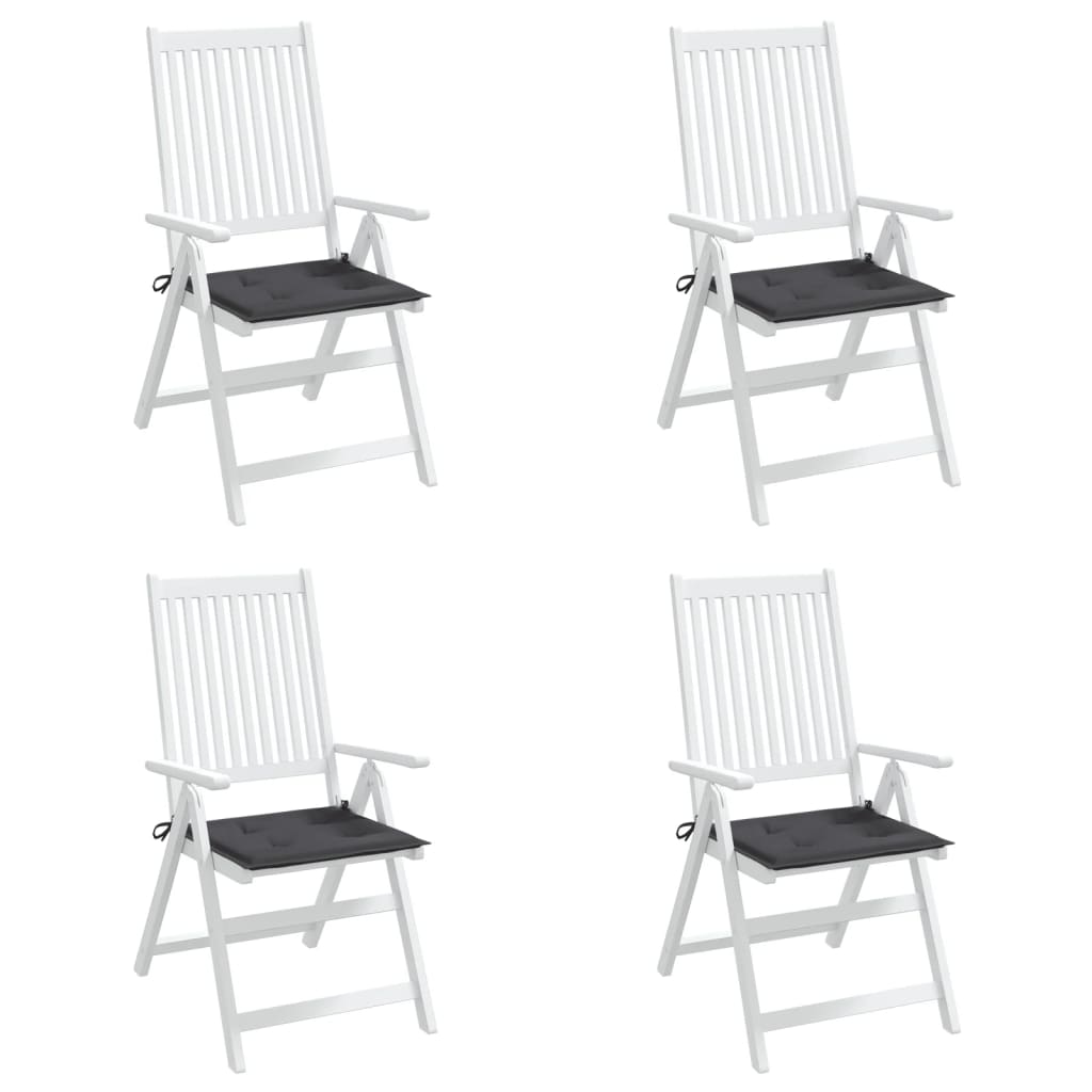 vidaXL Podušky na zahradní židli 4 ks antracitové 50x50x3 cm oxford