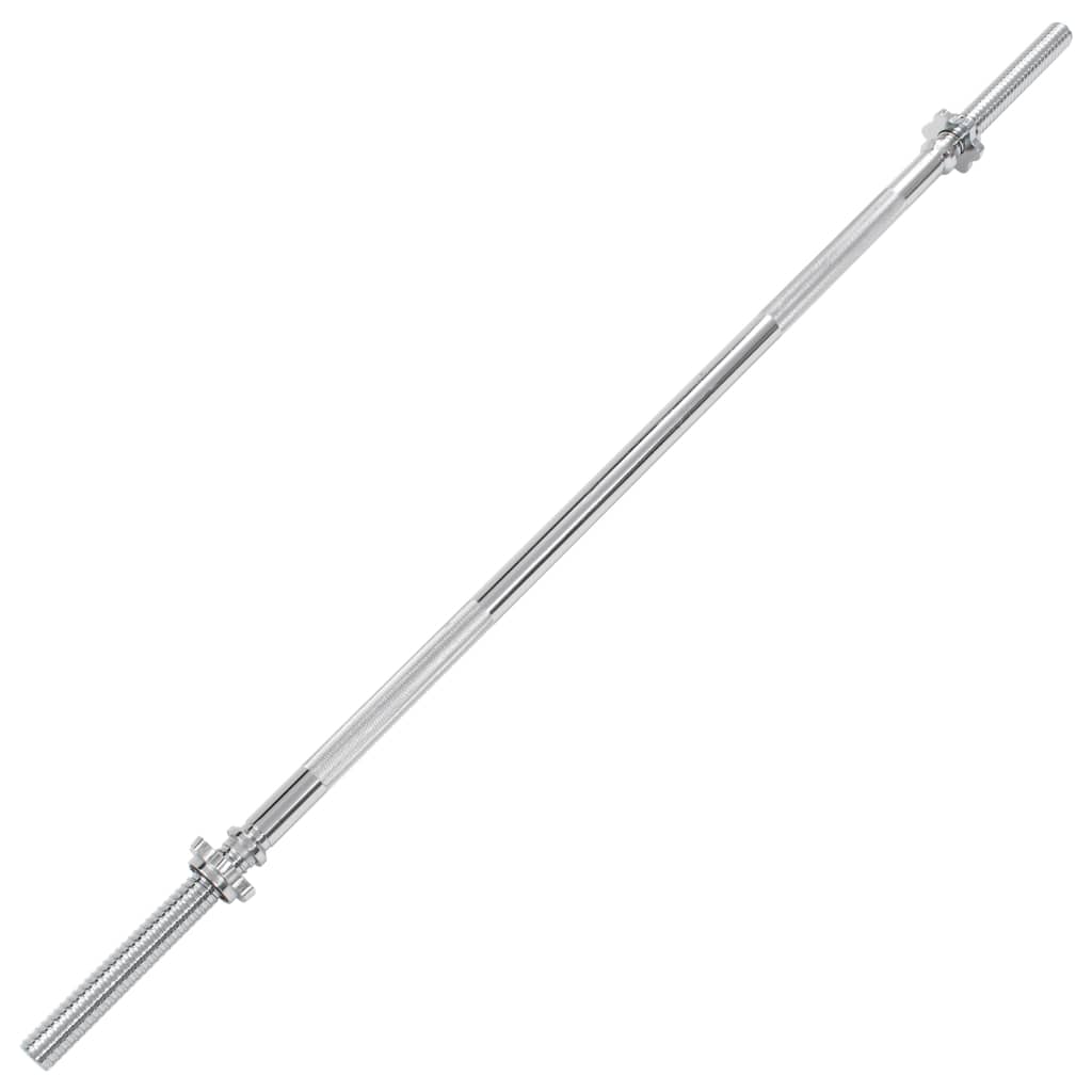 vidaXL Činková tyč 3 x 140 cm ocel stříbrná