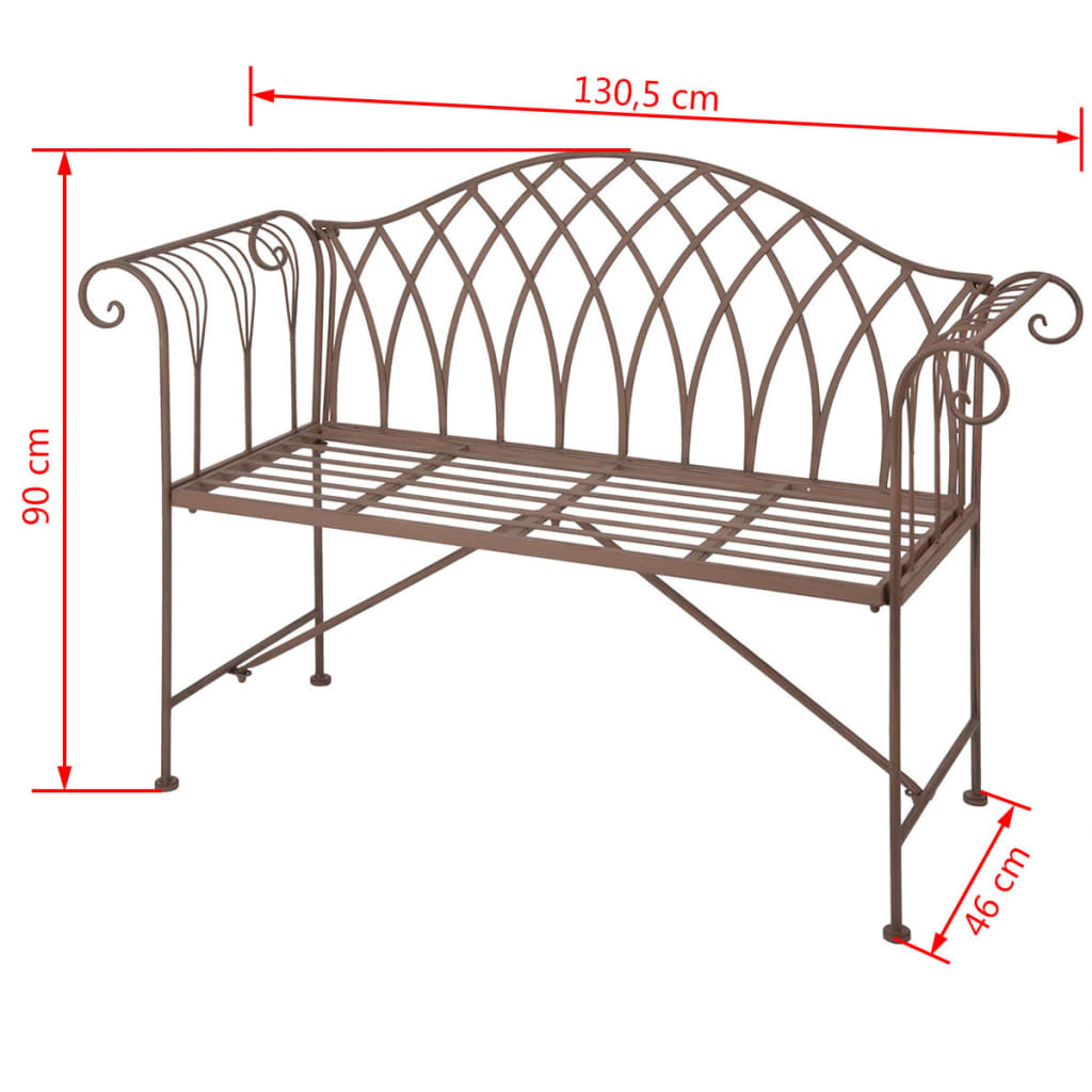 Esschert Design Zahradní lavice kov staroanglický styl MF009