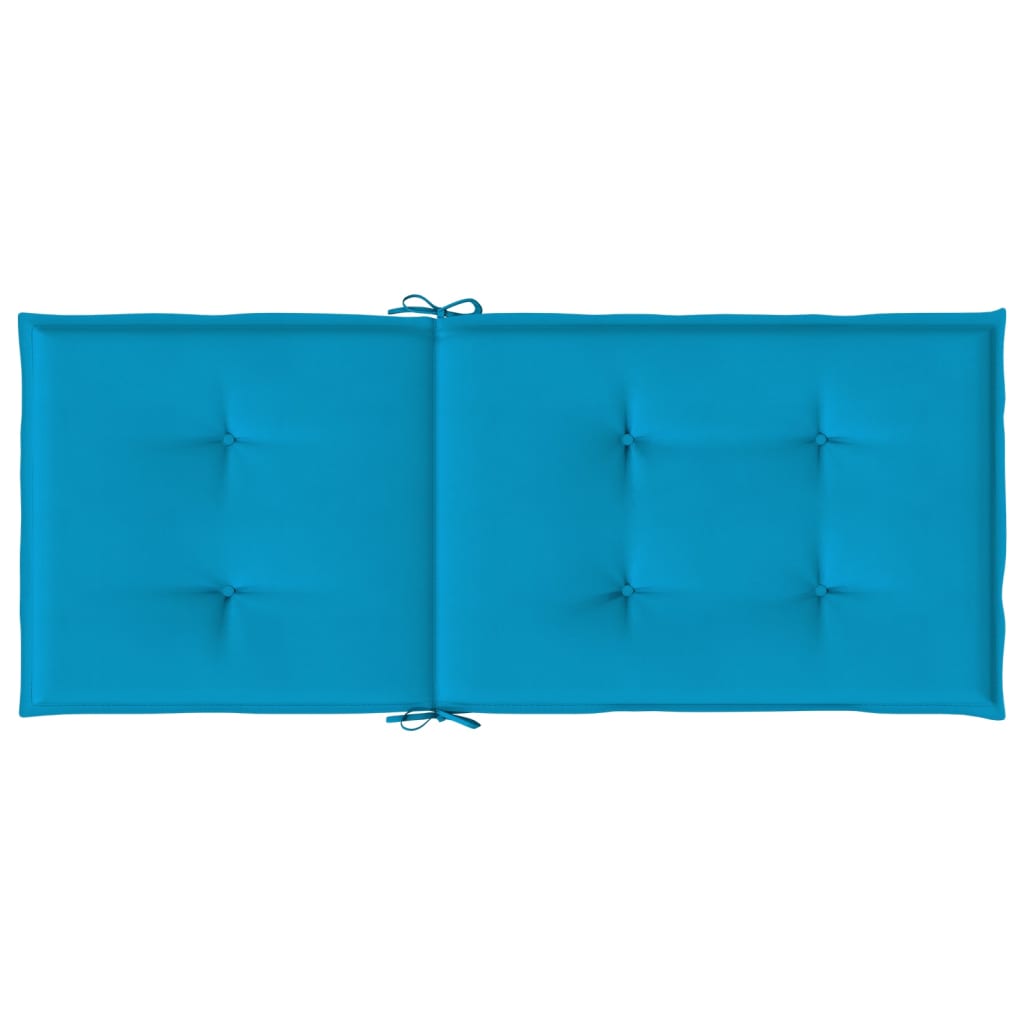 vidaXL Podušky na židli vysoké opěradlo 4 ks modré 120x50x3 cm textil
