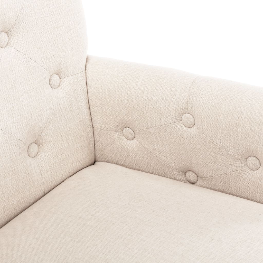vidaXL Jídelní židle s područkami 4 ks béžové textil