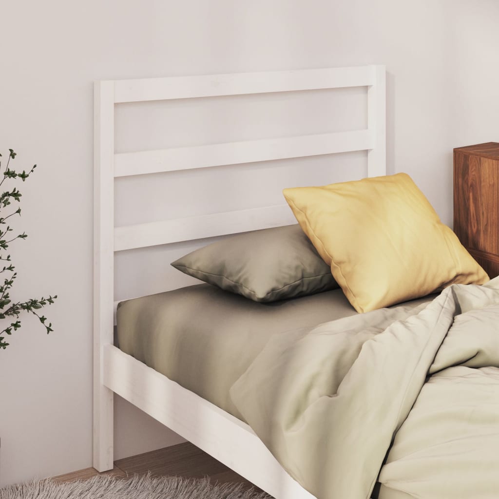vidaXL Čelo postele bílé 96 x 4 x 100 cm masivní borovice