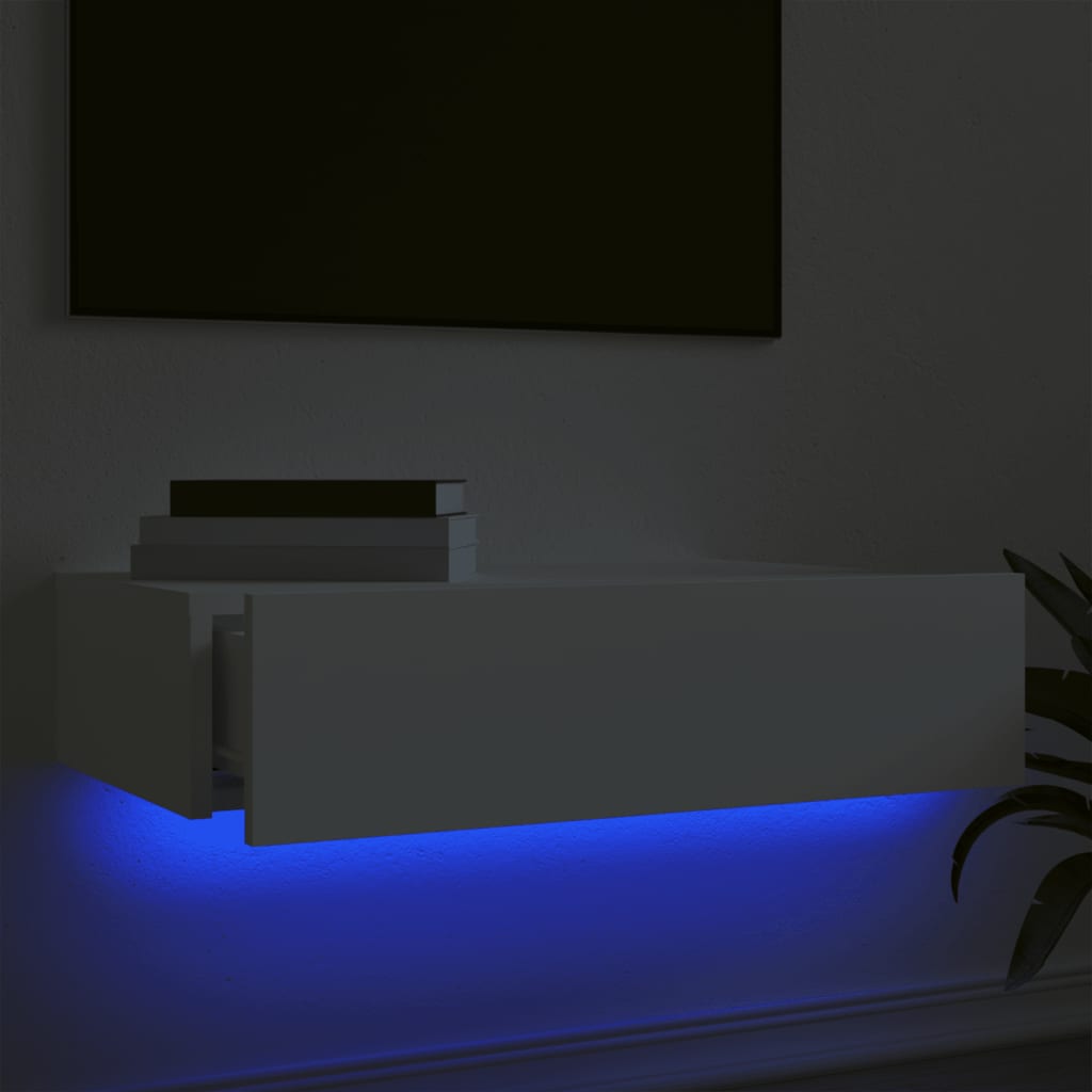 vidaXL TV skříňka s LED osvětlením bílá 60 x 35 x 15,5 cm