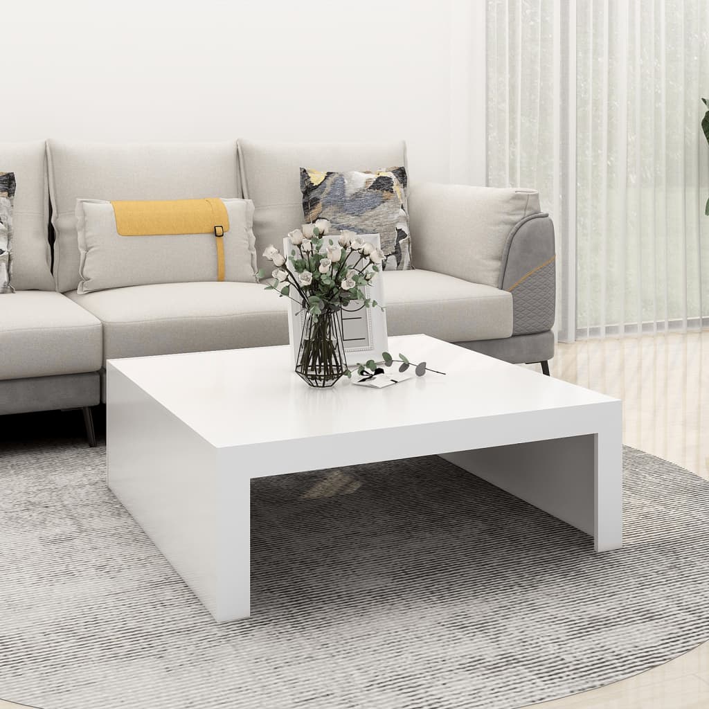vidaXL Konferenční stolek bílý 100 x 100 x 35 cm dřevotříska