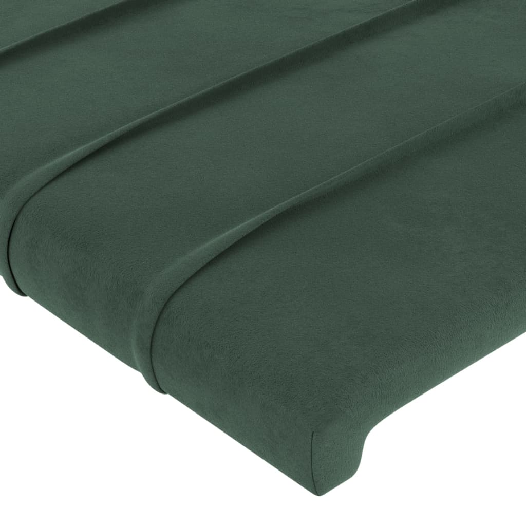 vidaXL Čelo postele typu ušák tmavě zelená 103x16x118/128 cm samet