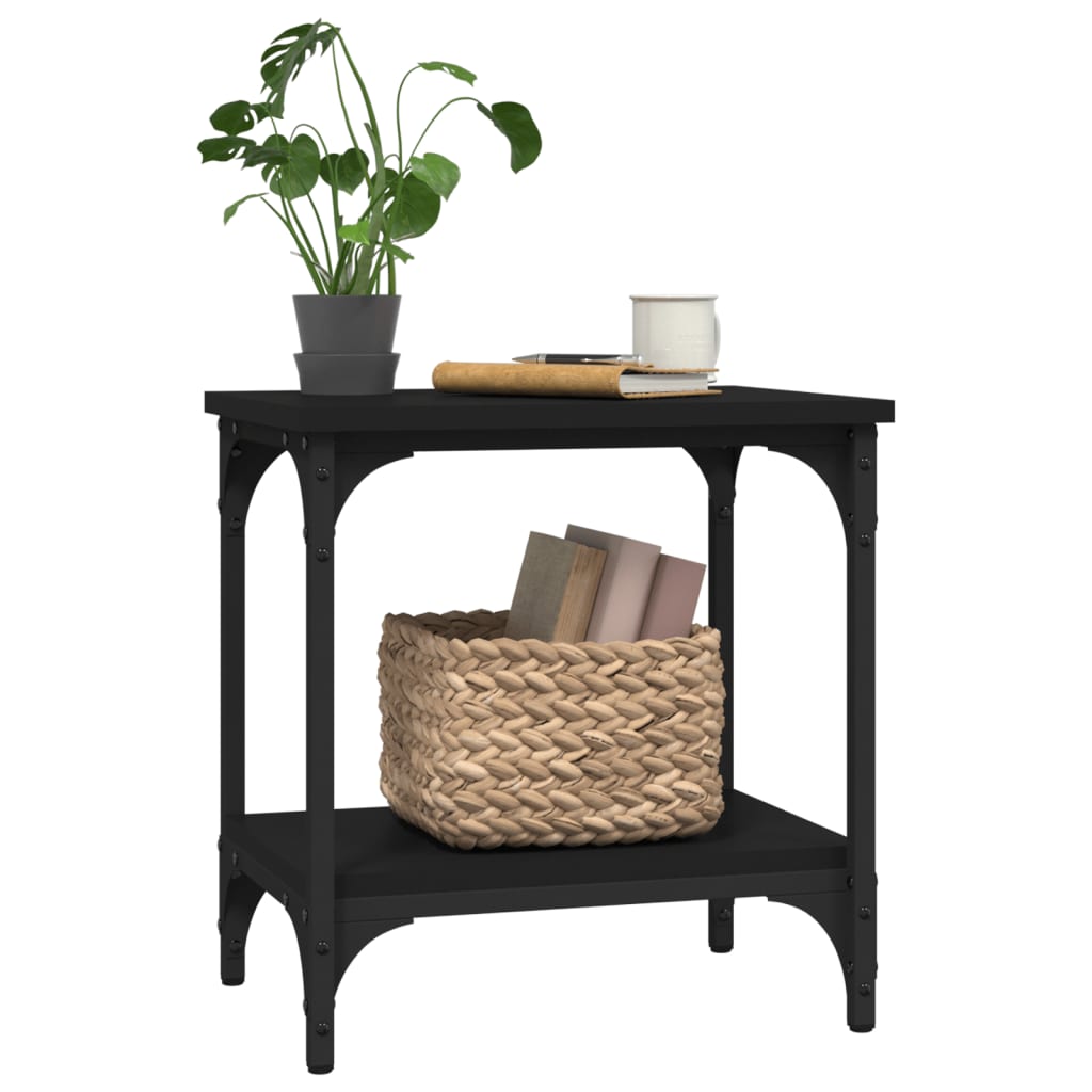 vidaXL Odkládací stolek černý 40 x 30 x 42 cm kompozitní dřevo