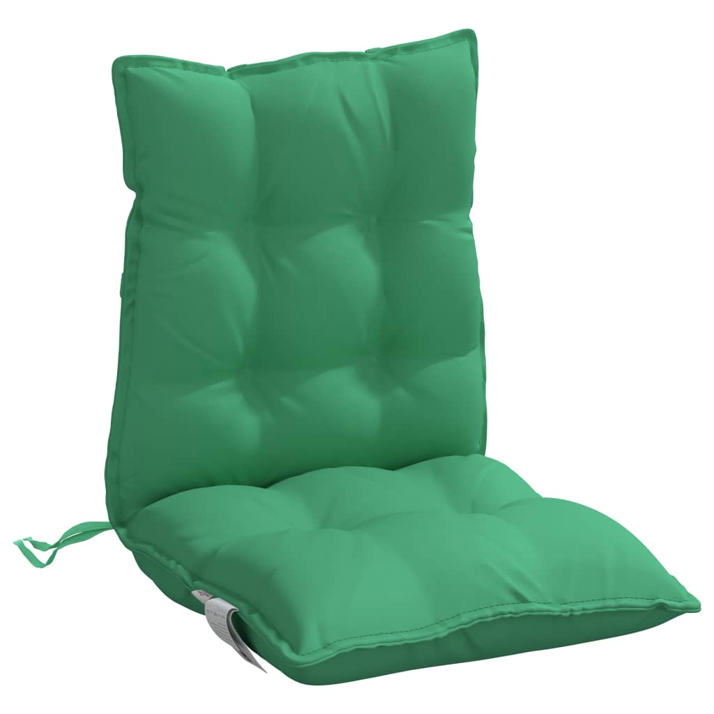 vidaXL Podušky na židli s nízkým opěradlem 2 ks zelené oxfordská látka