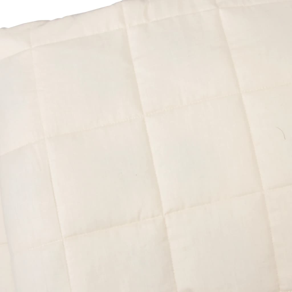 vidaXL Zátěžová deka světle krémová 120 x 180 cm 5 kg textil