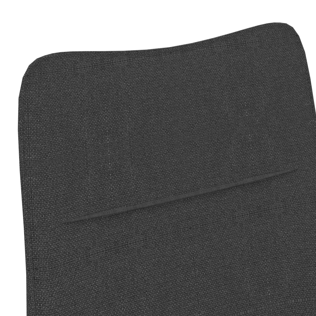vidaXL Křeslo s podnožkou tmavě šedé textil