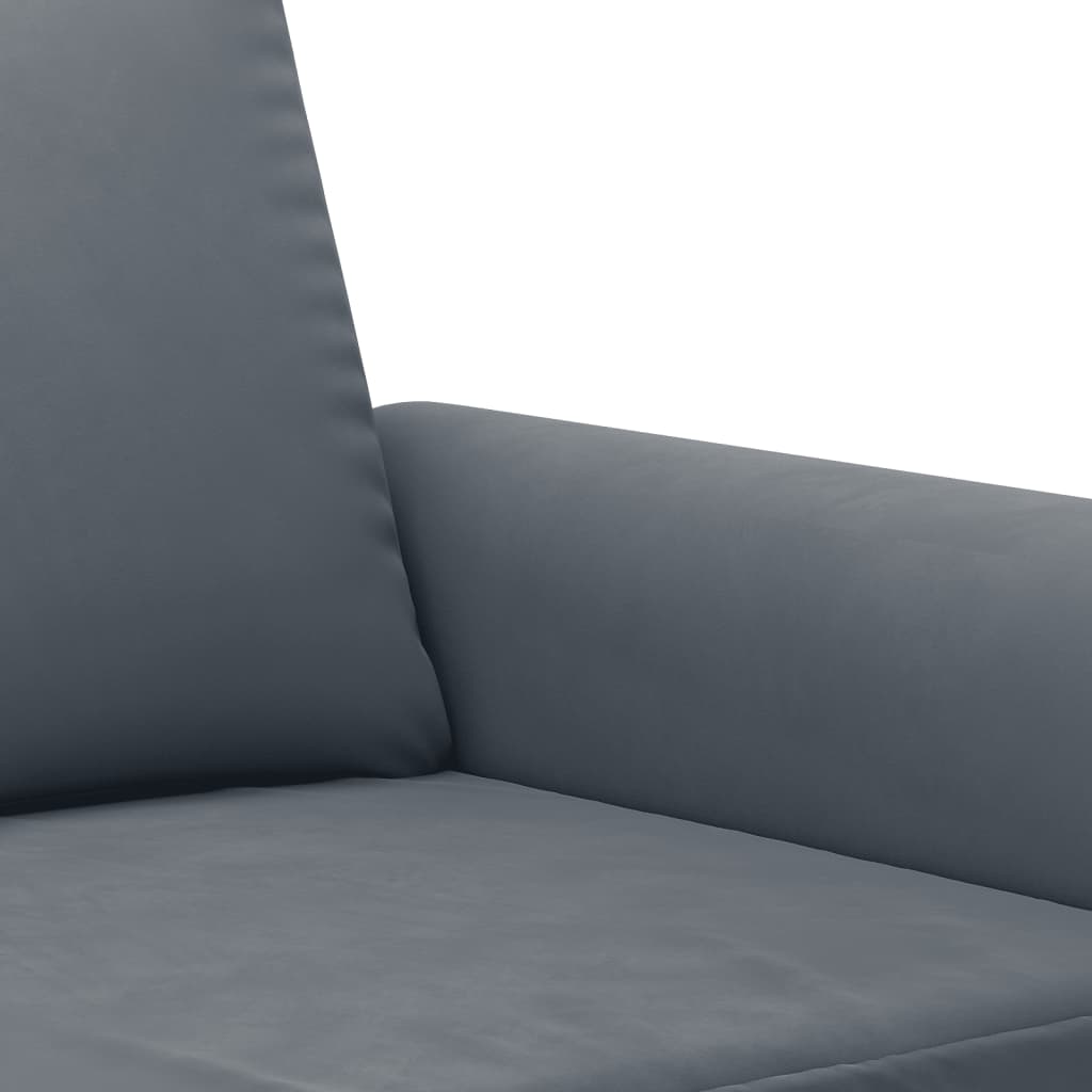 vidaXL 2dílná sedací souprava s poduškami tmavě šedá samet