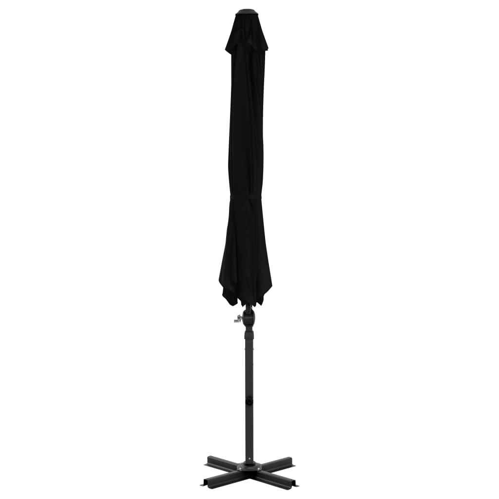 vidaXL Konzolový slunečník s hliníkovou tyčí černý 300 cm