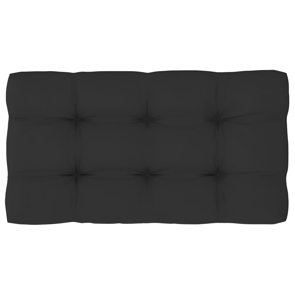 vidaXL 2místná pohovka z palet s poduškami černá impregnovaná borovice