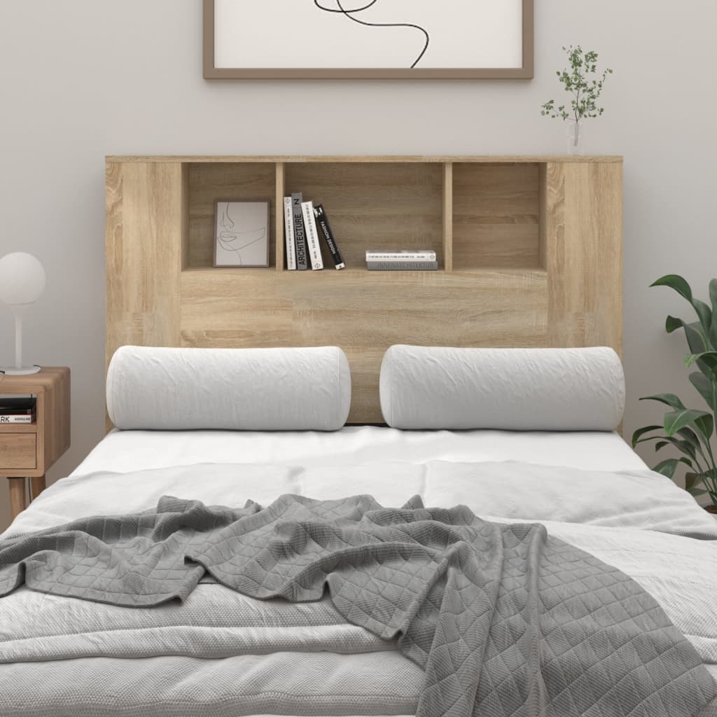 vidaXL Čelo postele s úložným prostorem dub sonoma 120x18,5x102,5 cm
