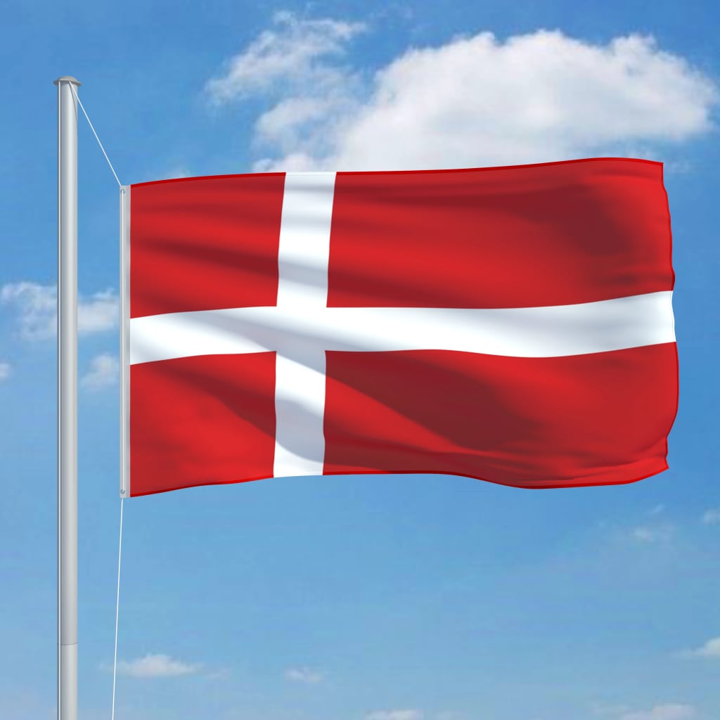 vidaXL Dánská vlajka 90 x 150 cm