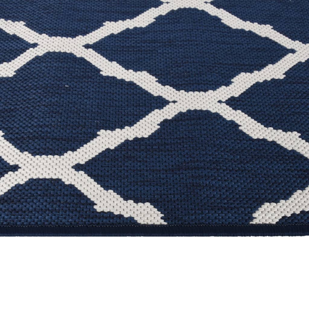 vidaXL Venkovní koberec námořnicky modrý a bílý 80x150 cm oboustranný