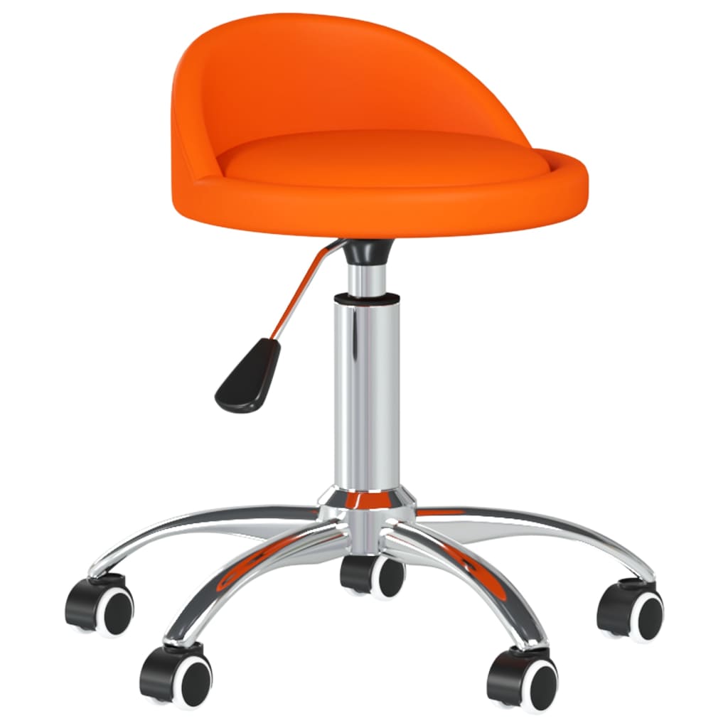vidaXL Masážní stolička oranžová umělá kůže