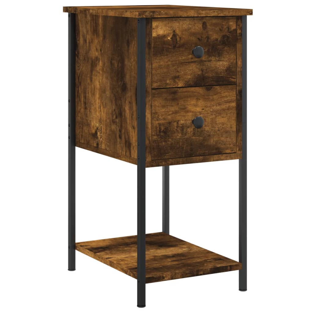 vidaXL Noční stolek kouřový dub 32 x 42 x 70 cm kompozitní dřevo