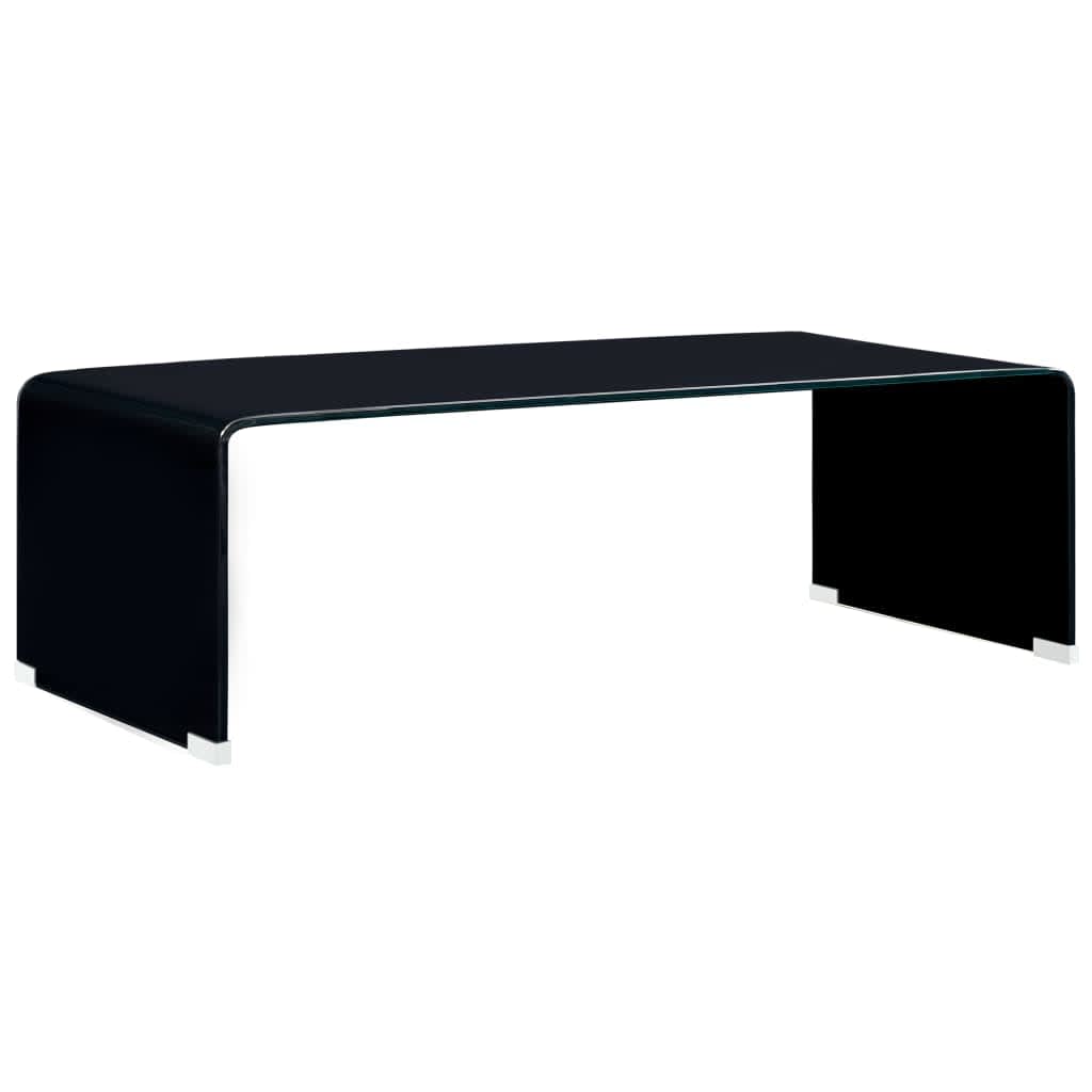vidaXL Konferenční stolek černý 98 x 45 x 31 cm tvrzené sklo