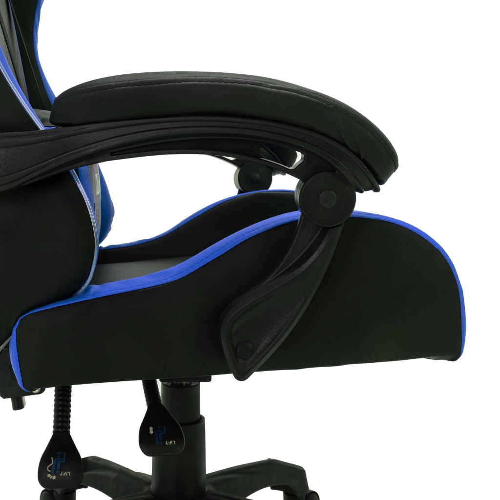 vidaXL Herní židle s RGB LED podsvícením modro-černá faux kůže
