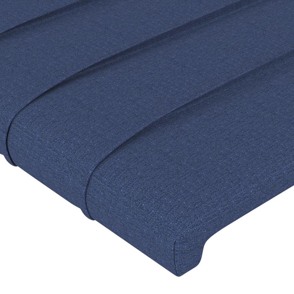 vidaXL Čelo postele typu ušák modré 183x16x118/128 cm textil