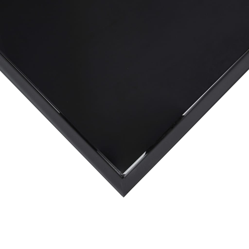 vidaXL Zahradní barový stůl černý 110 x 60 x 110 cm tvrzené sklo