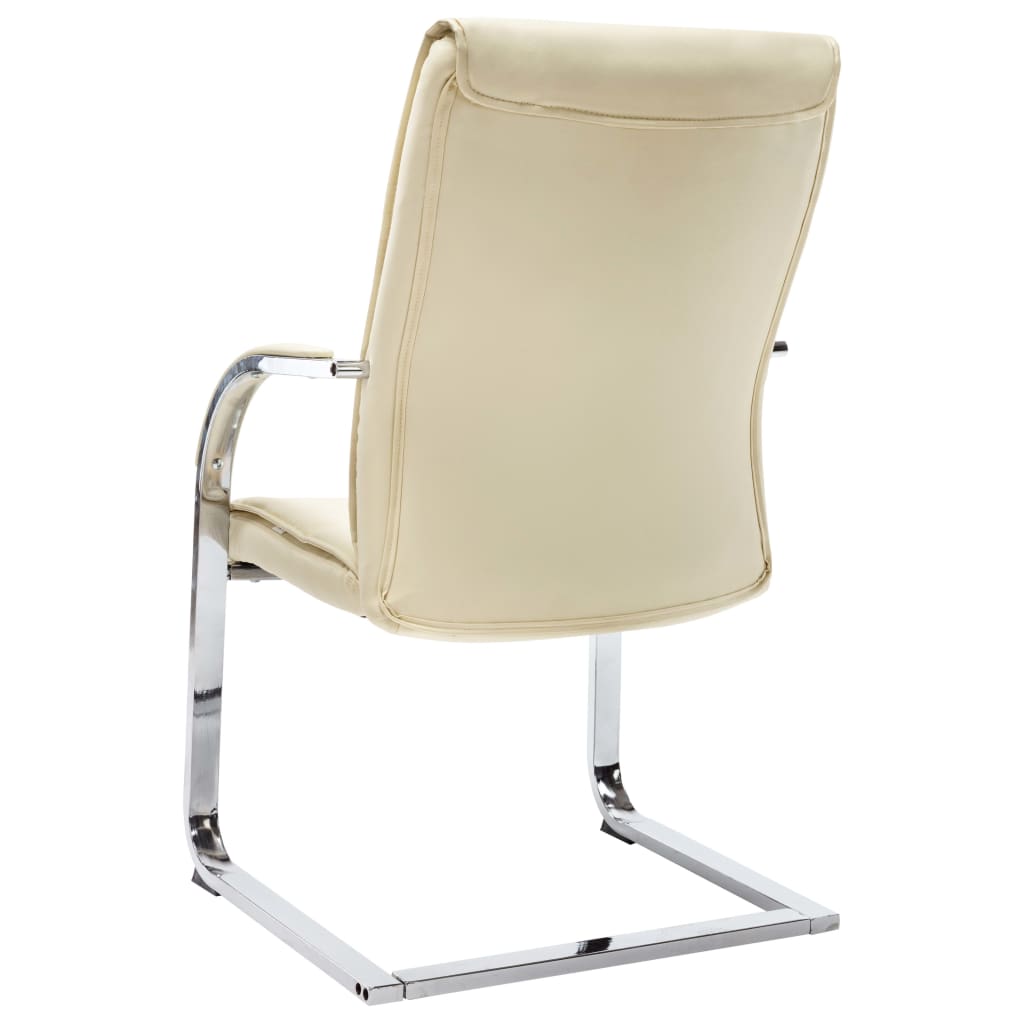 vidaXL Konzolová kancelářská židle krémová umělá kůže