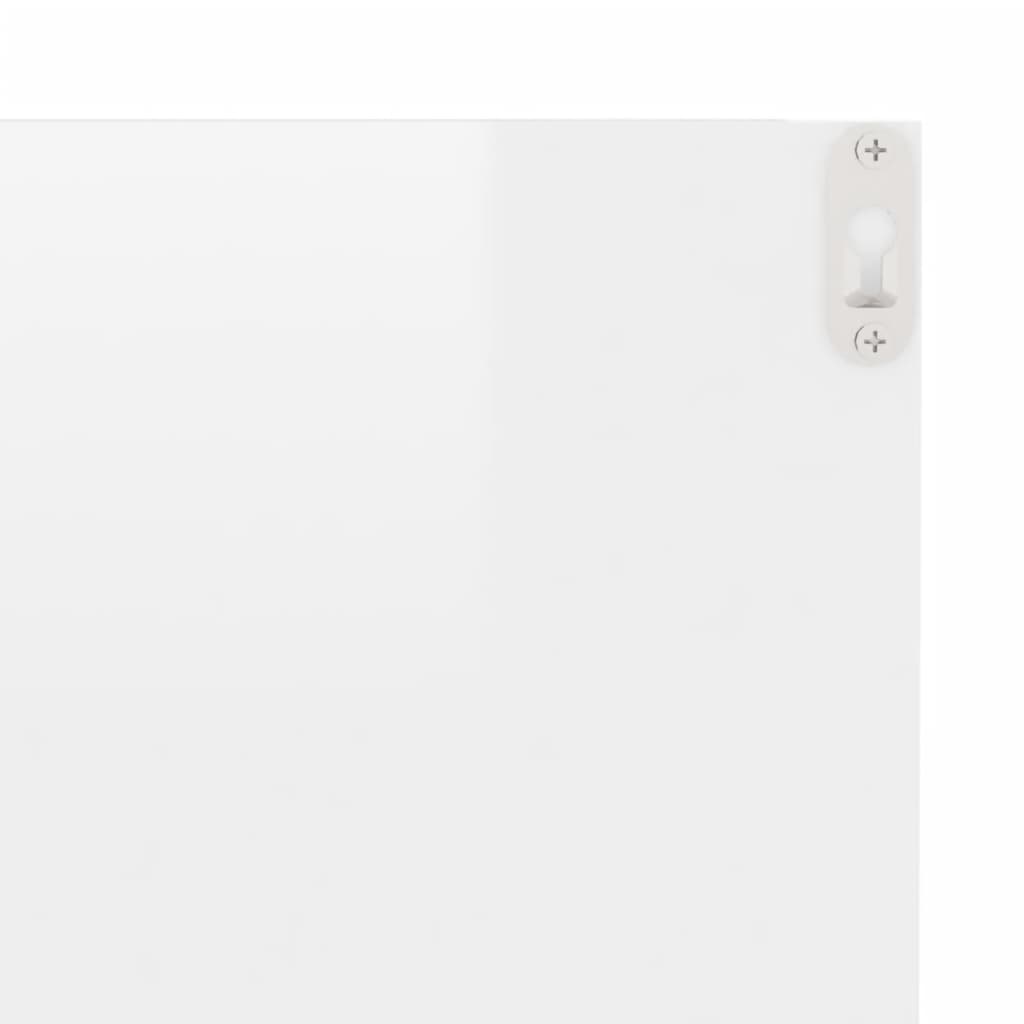 vidaXL Nástěnné police 2 ks bílé s vysokým leskem 40 x 11,5 x 18 cm