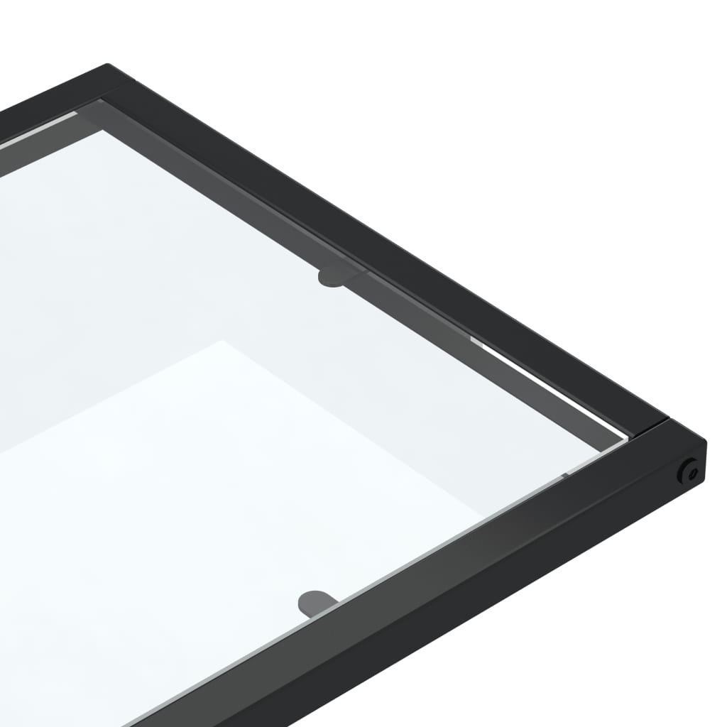 vidaXL Stolek na notebook průhledný 50 x 35 x 65 cm tvrzené sklo
