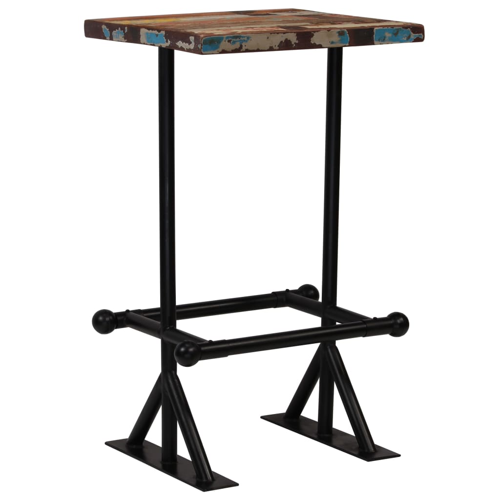 vidaXL Barový stůl masivní recyklované dřevo 60x60x107 cm vícebarevné