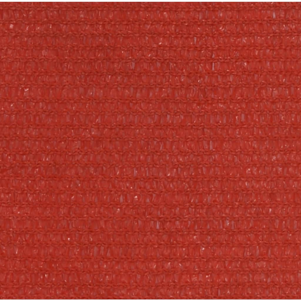 vidaXL Stínící plachta 160 g/m² červená 5 x 5 m HDPE