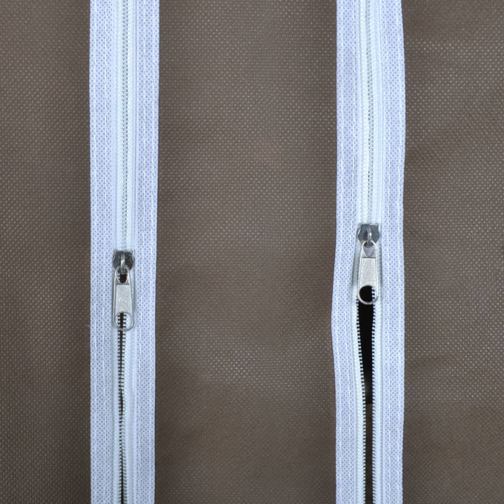 vidaXL Látková šatní skříň s přihrádkami a tyčemi 45x150x176 cm hnědá