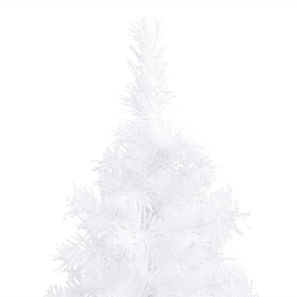 vidaXL Rohový umělý vánoční stromek bílý 180 cm PVC