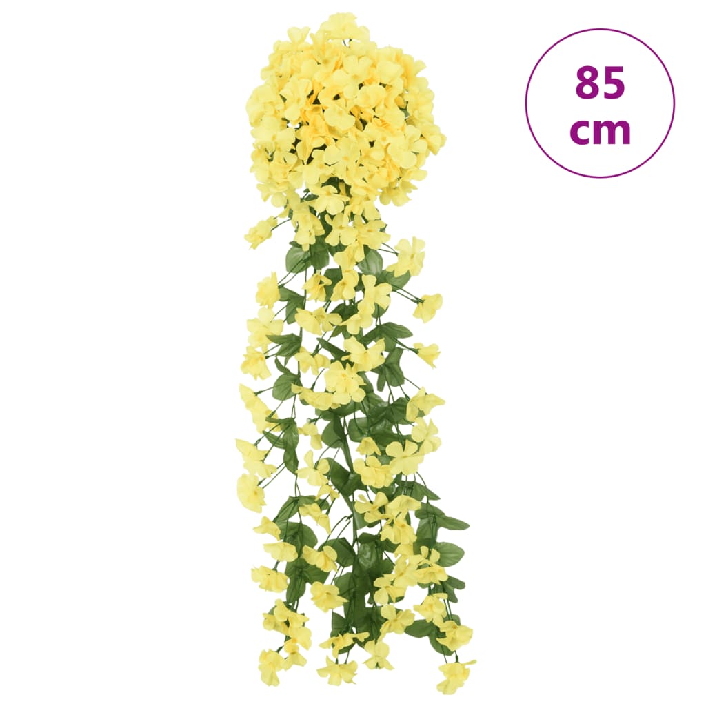 vidaXL Umělé květinové girlandy 3 ks žluté 85 cm