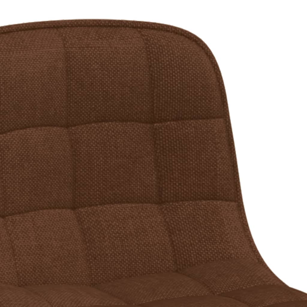 vidaXL Otočné jídelní židle 4 ks hnědé textil