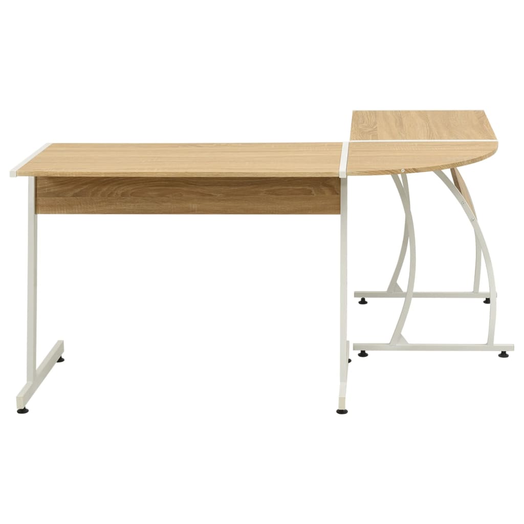 vidaXL Rohový kancelářský stůl ve tvaru L dub