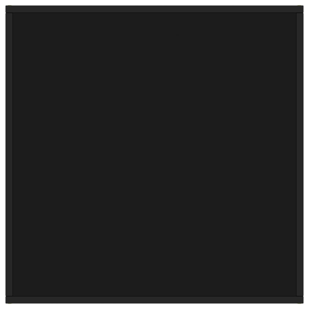 vidaXL Konferenční stolek černý s černým sklem 80 x 80 x 35 cm