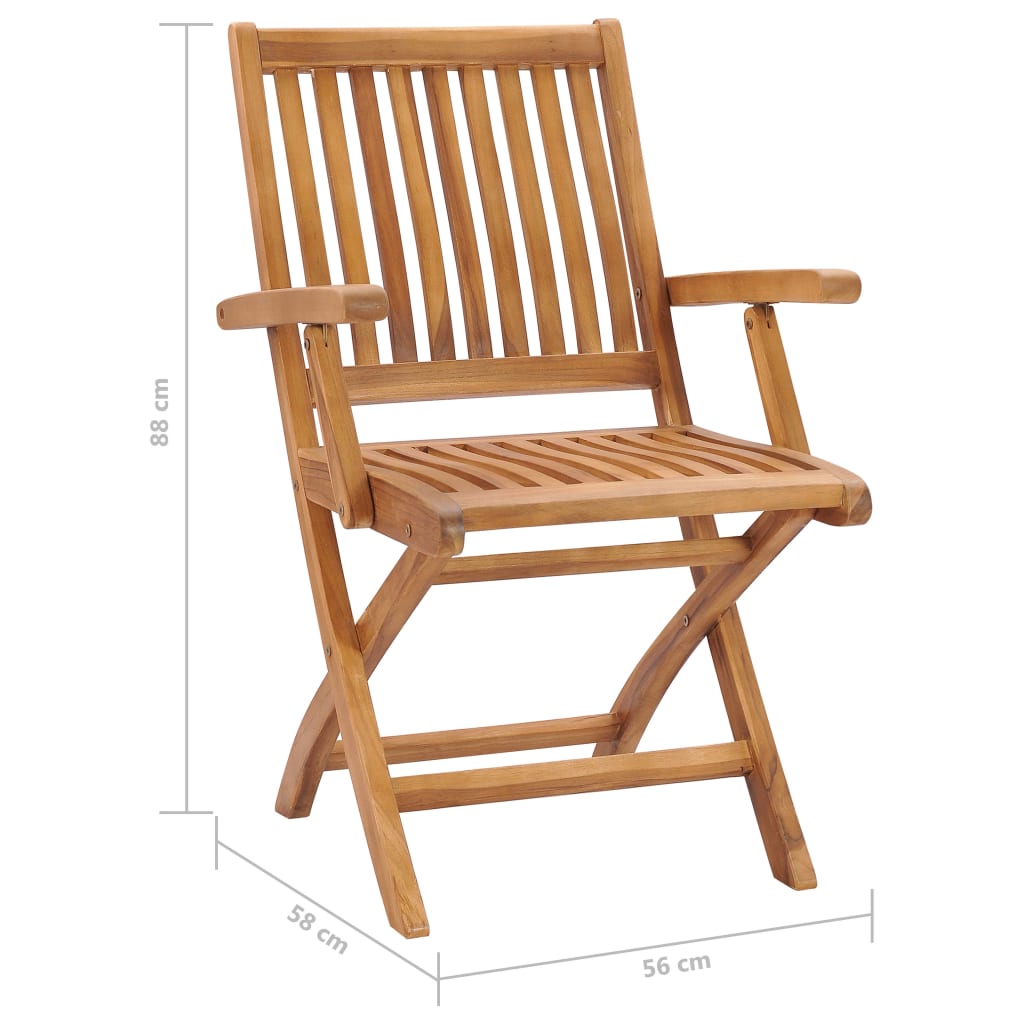 vidaXL Zahradní židle 2 ks šedé kárované podušky masivní teakové dřevo