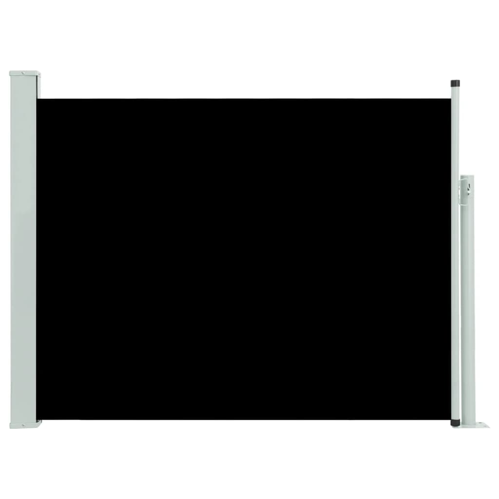 vidaXL Zatahovací boční markýza/zástěna na terasu 140 x 500 cm černá