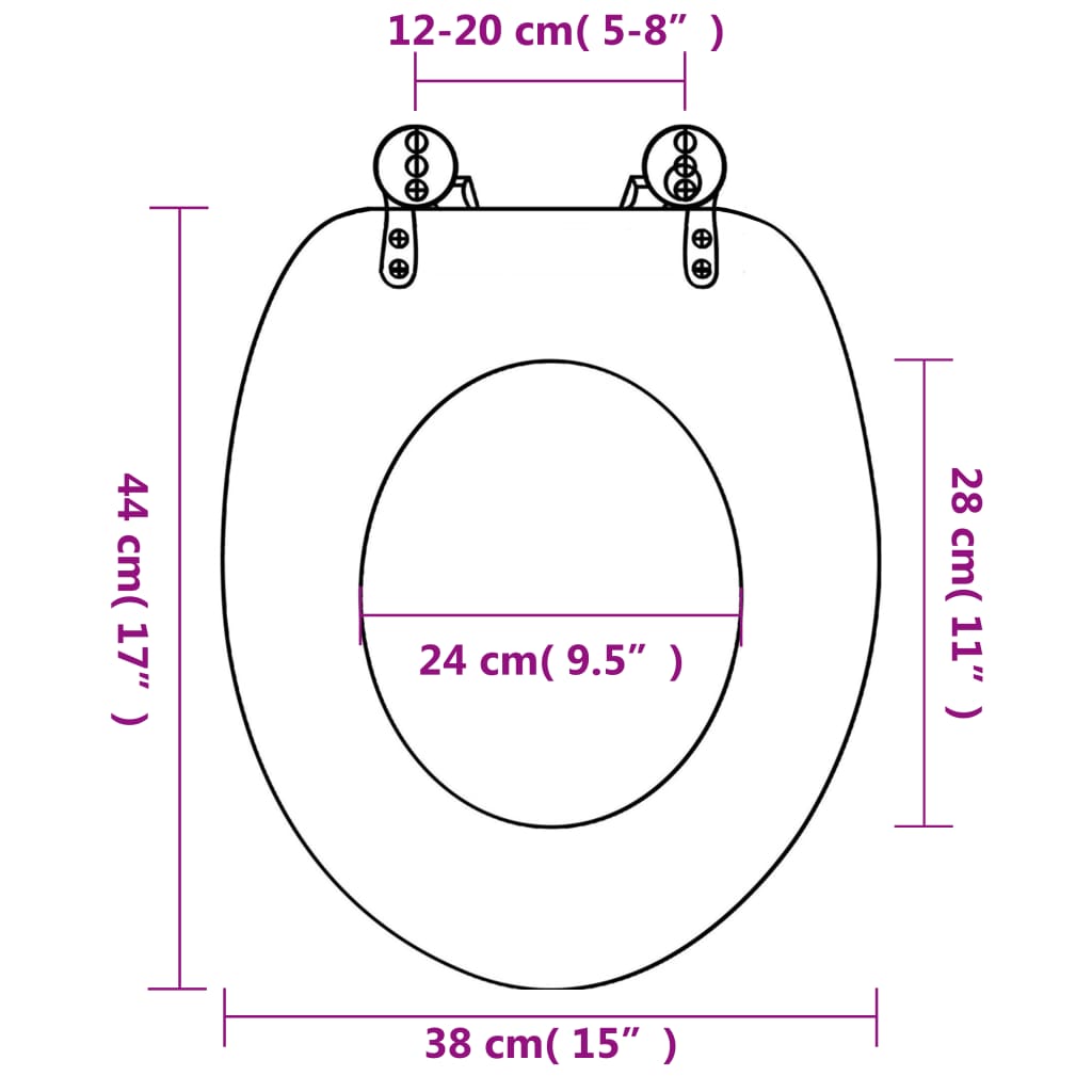 vidaXL WC sedátko s funkcí pomalého sklápění 2 ks MDF motiv hvězdic