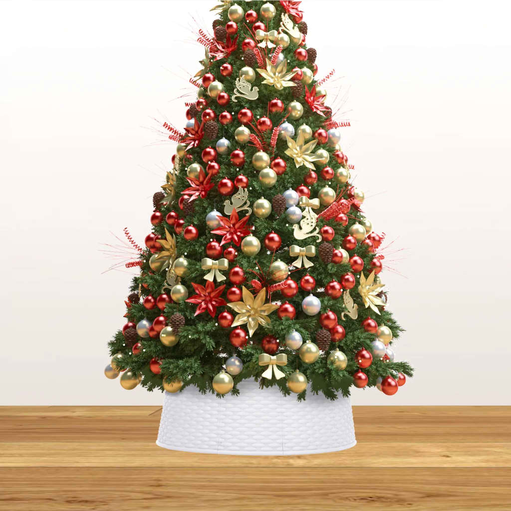 vidaXL Podložka pod vánoční stromek bílá Ø 65 x 19,5 cm