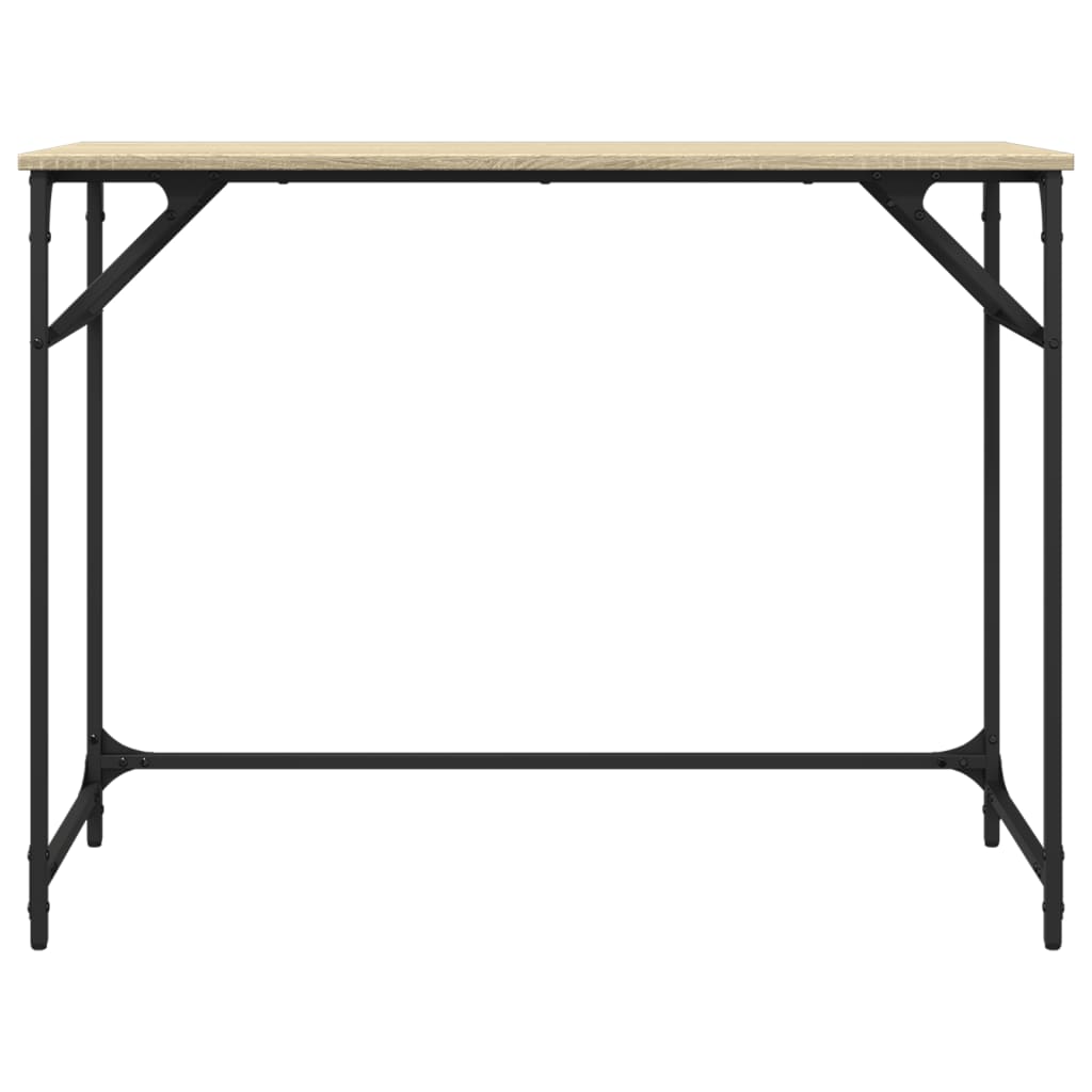 vidaXL Psací stůl dub sonoma 100 x 45 x 76 cm kompozitní dřevo a ocel