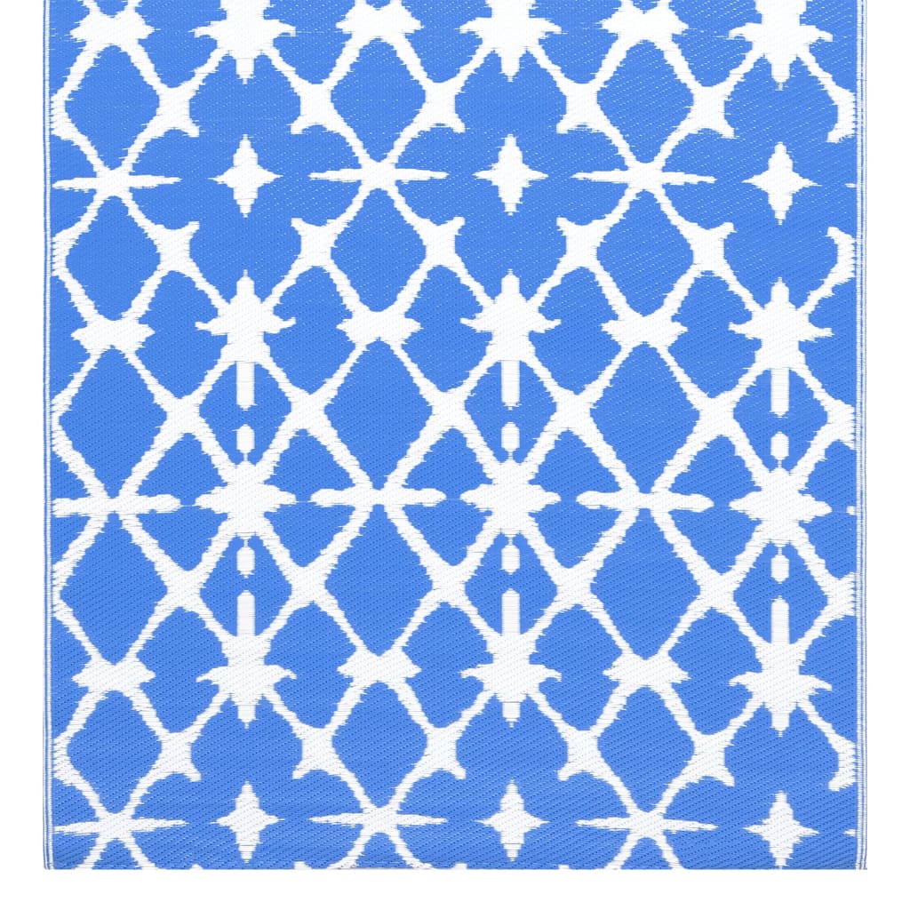 vidaXL Venkovní koberec modrý a bílý 190 x 290 cm PP