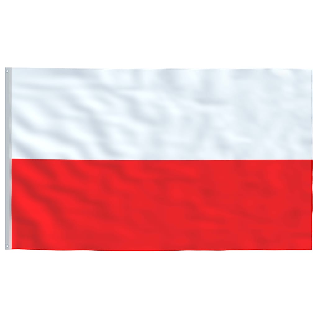 vidaXL Polská vlajka a stožár hliník 4 m