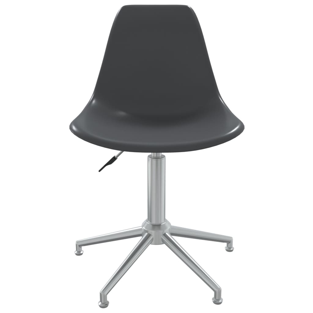 vidaXL Otočné jídelní židle 4 ks světle šedé PP