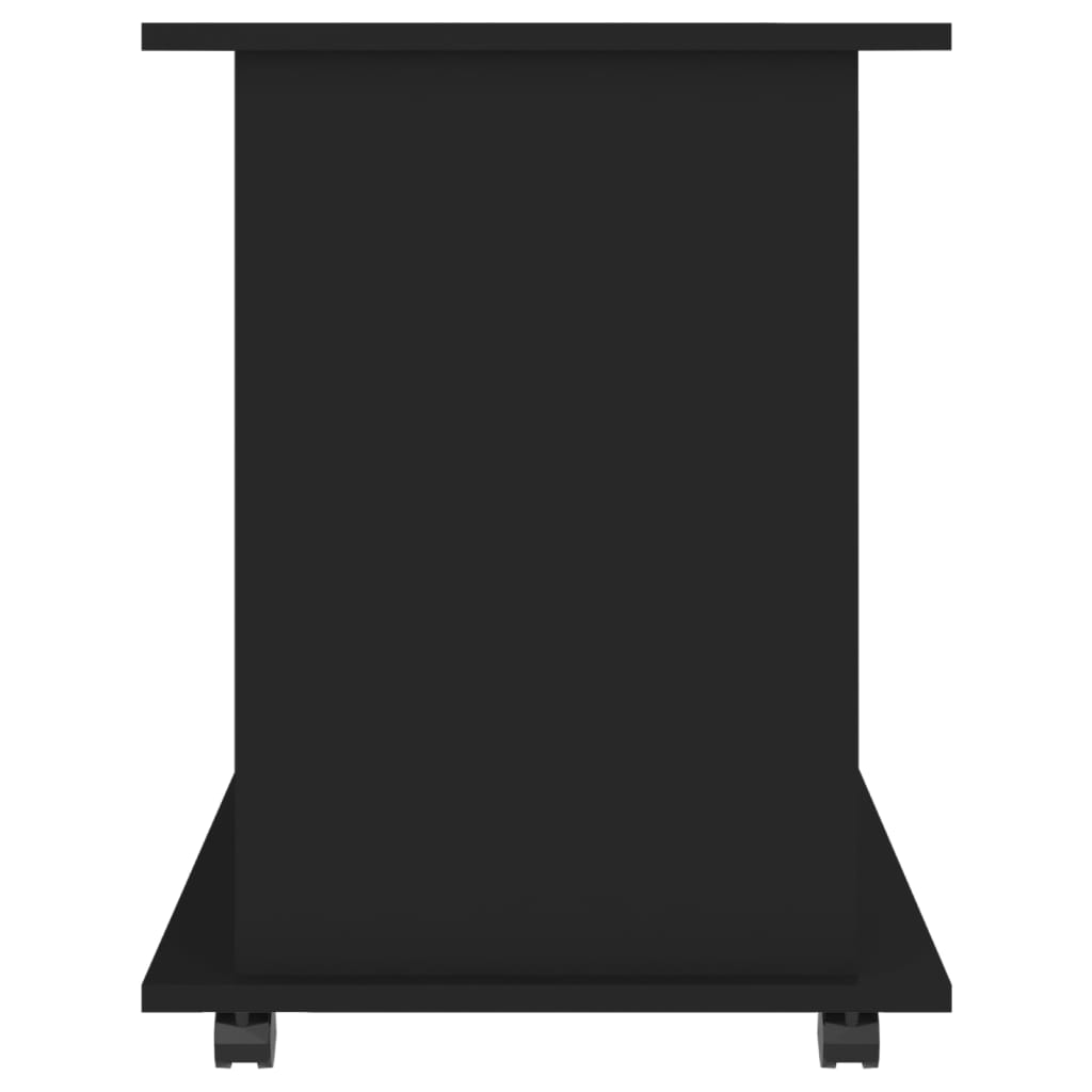 vidaXL Skříňka na kolečkách černá 60 x 45 x 60 cm dřevotříska