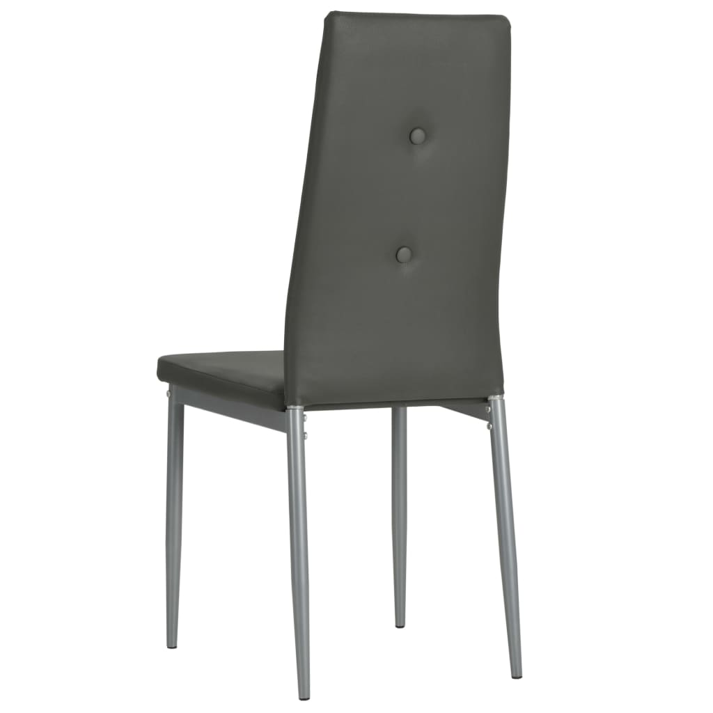 vidaXL Jídelní židle 2 ks šedé umělá kůže