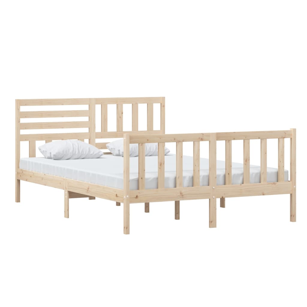 vidaXL Rám postele masivní dřevo 140 x 200 cm