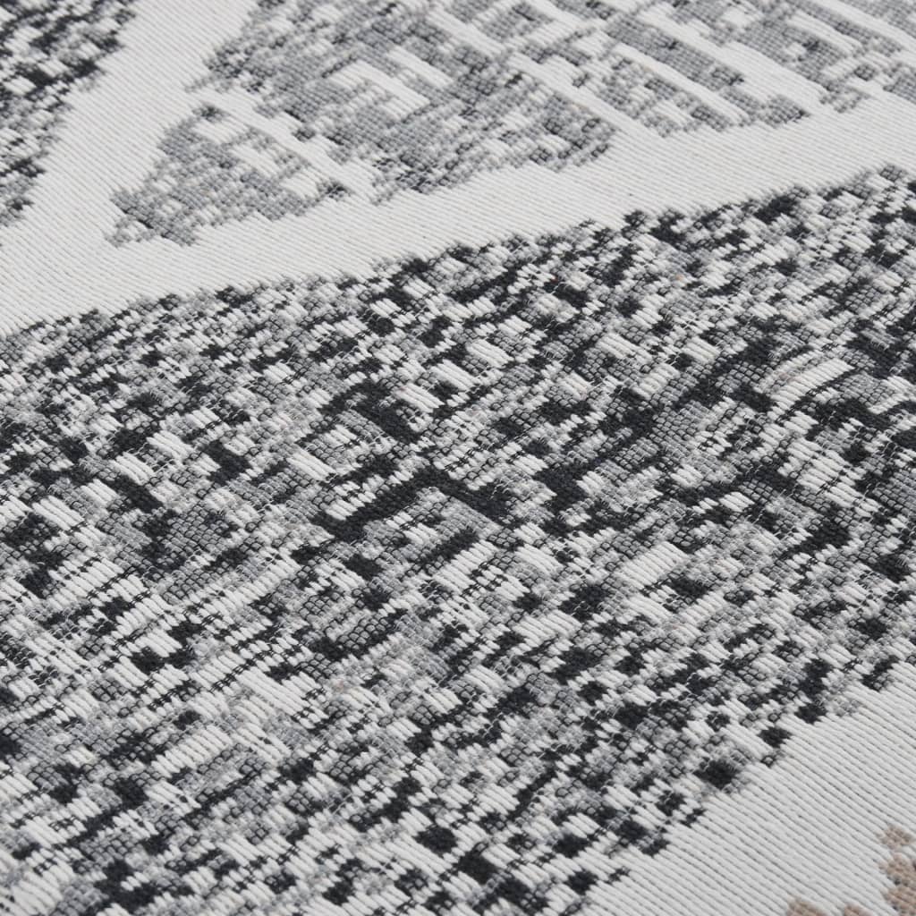vidaXL Koberec černošedý 100 x 200 cm bavlna